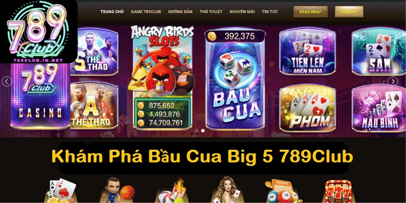 Tổng quan về game bầu cua big 5 tại 789club